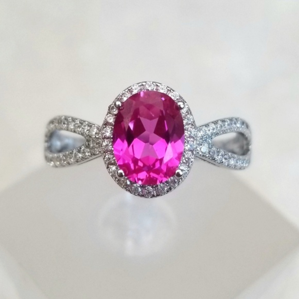 1.75ct Lab Created Pink Sapphire Ring